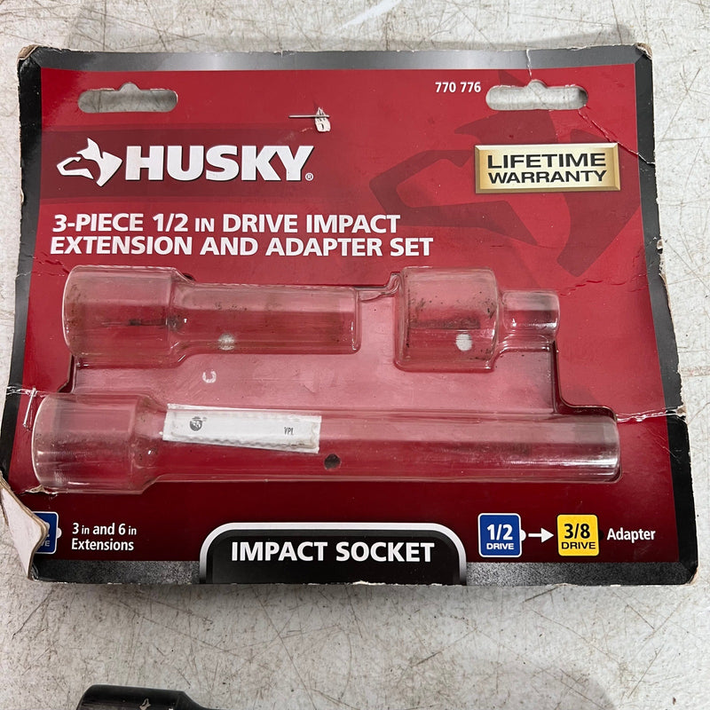 Husky Impact Accessory Set 3-Piece, 2 Extensions and 1 Adapter, 3" & 6"