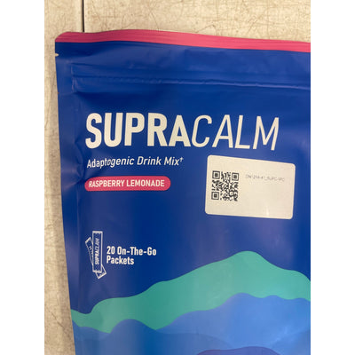 Supracalm Powdered Drink Packets 20 Relaxation/Focus No Sugar/GMO Rasp Lemonade