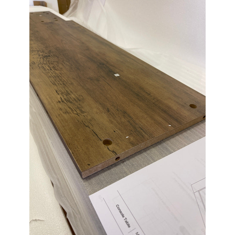 Tribesigns 63" Console Table, Farmhouse 2-Tier Sofa Table Entryway Storage Brown