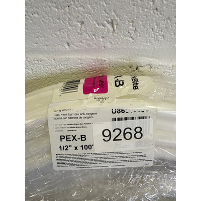 SharkBite 1/2"x100' White PEX-B, PEX Pipe Flexible Water Tubing U860W100