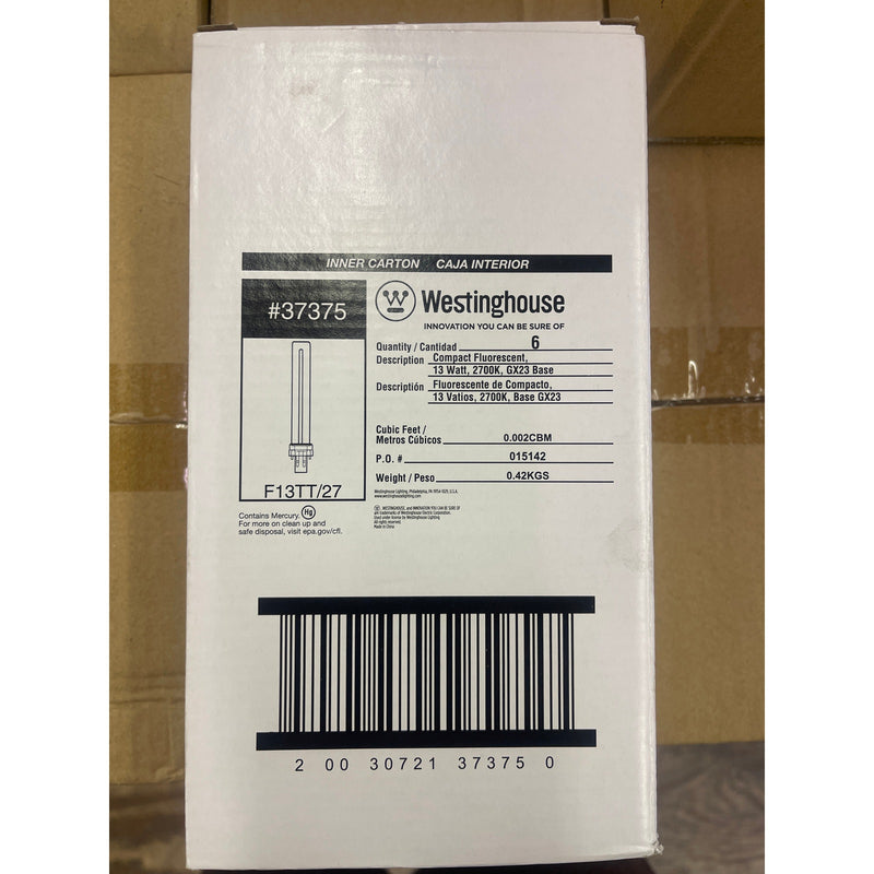 36 PACK Westinghouse Lighting Corp 37375 13-watt Replacement Bulb, Fluorescent