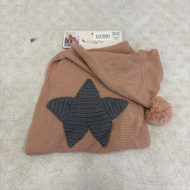 Koolaburra by UGG Pet Koola Star Hoodie Dog Sweater- 17-18" Collar, Pink - Large