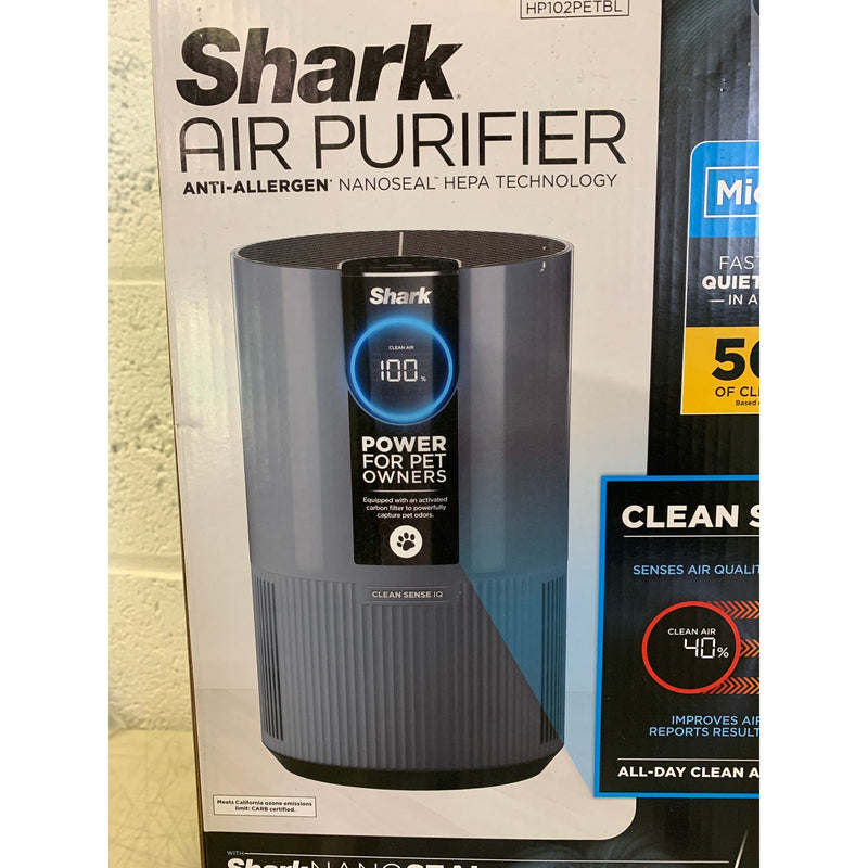 Shark Air Purifier Clean Sense for Home HEPA Technology for Allergies HP102PETBL