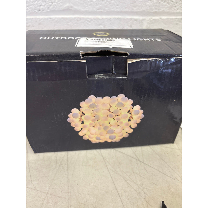 LumosGlow 85FT Solar Warm Light String Lights 160LED, 1200mAh 8 Modes IP67