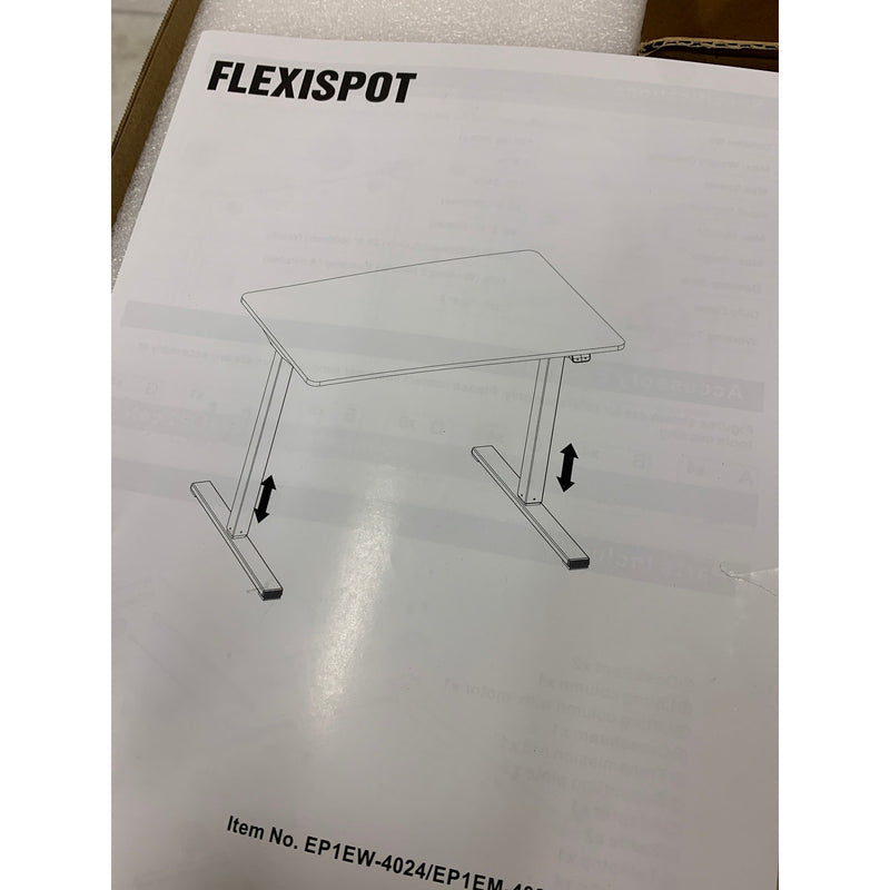 FLEXISPOT Standing Desk Electric Stand Up Desk White/Tan 24"x40"x28" SEE DETAILS