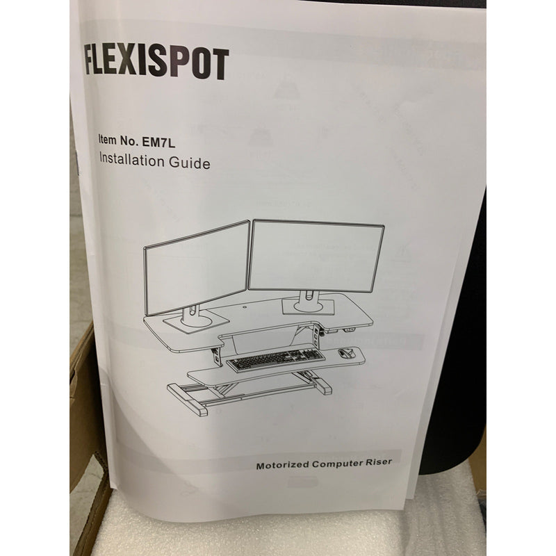 FLEXISPOT 40" Motorized Standing Desk Electric Height Adjustable EM7L Black