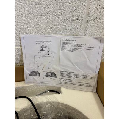 Detroit 34.25" 2-Light Dome Pendant Light Industrial Gold Hammered- Brown