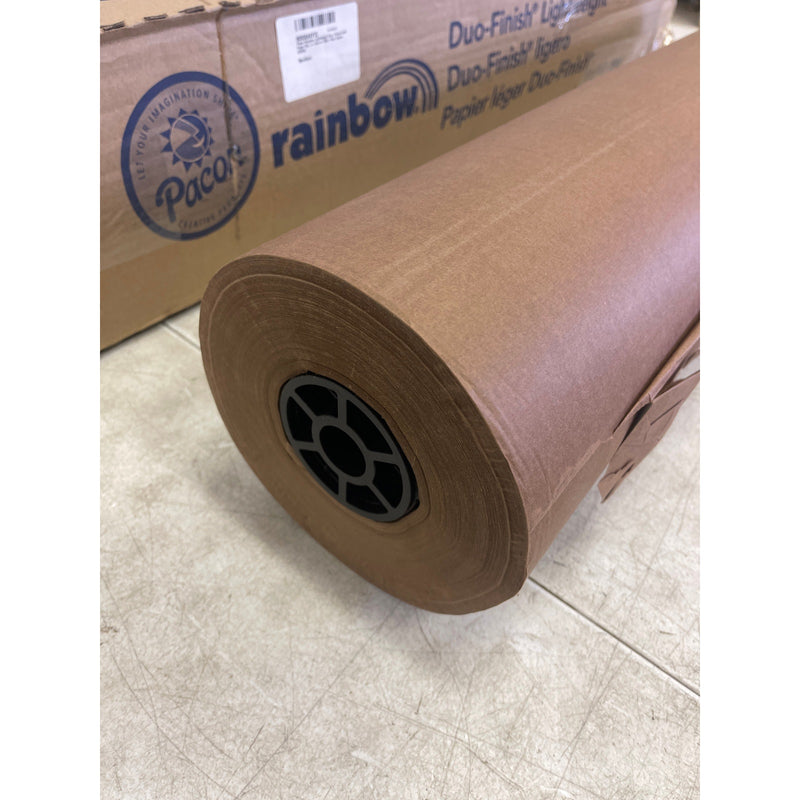 Pacon 63020 Rainbow Duo-Finish Colored Kraft Paper 36-Inch x 1000 ft, Brown