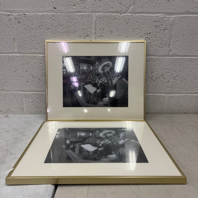 Set-of-2 16x20 Gold Aluminum Picture Frames with Tempered Glass