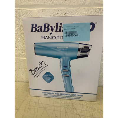 BabylissPRO Hair Dryer Nano Titanium, Professional 1875-Watt Blow Dryer Blue