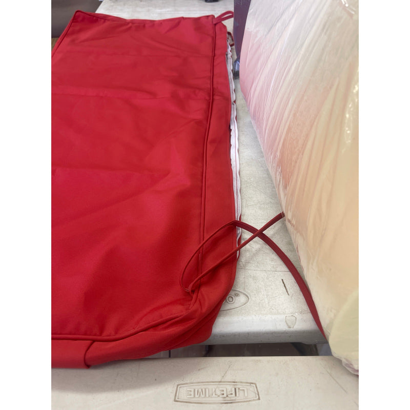 Bench Cushion 48 x 18 x 3 Inch Waterproof Bench Seat Cushion Red Handles & Ties