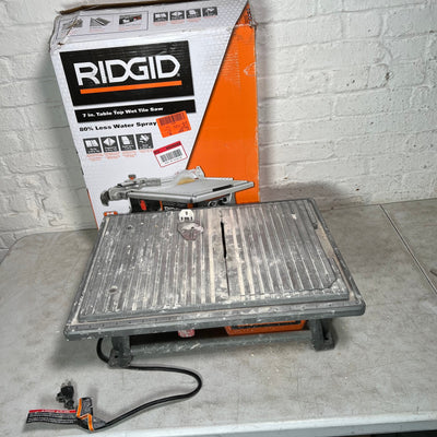 RIDGID 6.5-Amp 7 in. Blade Corded Table Top Wet Tile Saw, SAW ONLY