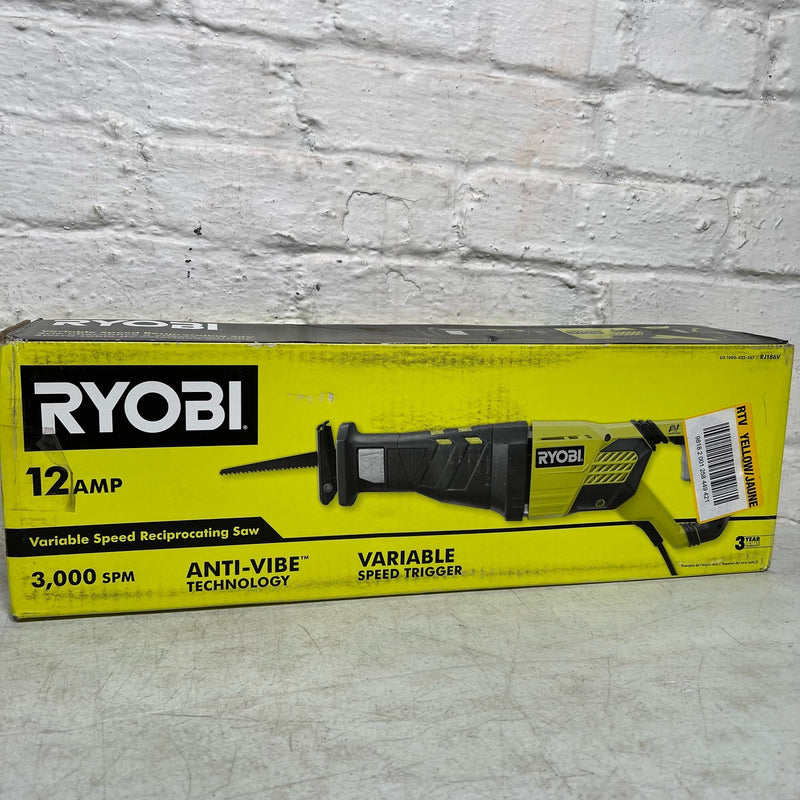 RYOBI 12 Amp Reciprocating Saw, Corded Electric, 3000CPM, SAW ONLY