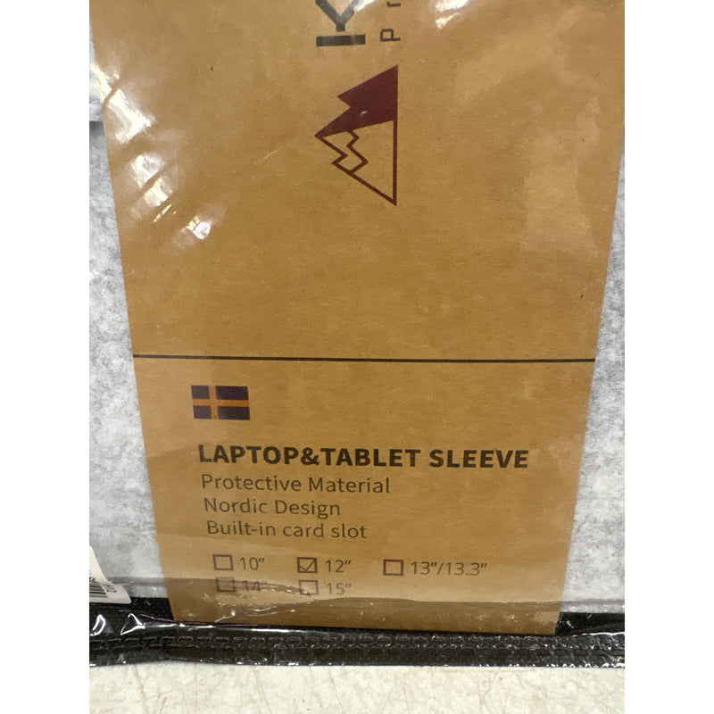 Kebnecase Nordic Stylish 12" Laptop Sleeve/Laptop case/Computer Bag Grey Felt