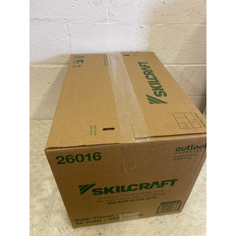 SKILCRAFT Toilet Tissue 2-Ply Toilet Paper, 500 Sheets per Roll, 96 Rolls in Box