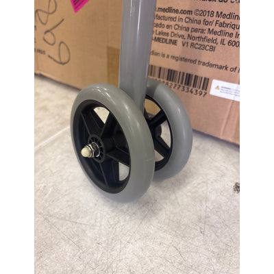 Medline Heavy Duty Bariatric Extra Wide Folding Walker w 5" Wheels Up to 600 lbs