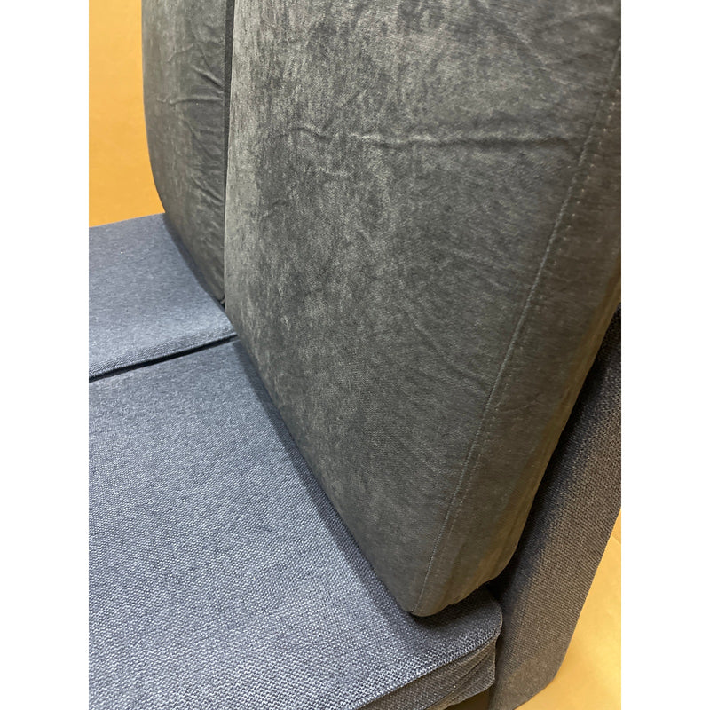 47x37x31" Floor Couch, Love Seat, Living Room Furniture w Cushions, No feet Blue