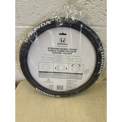 Plasticolor Honda Deluxe Steering Wheel Cover: Leather-Like, Fits 14.5-15.5"