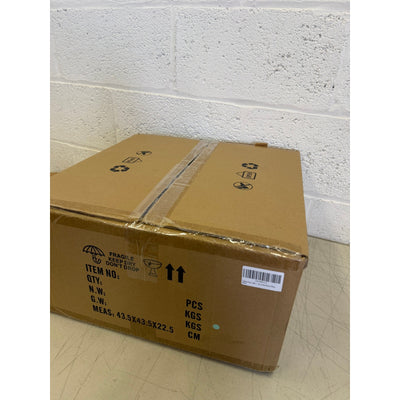 Bladeless Round Ceiling Fan Light with Remote Control, 14in Light Blue Fandelier