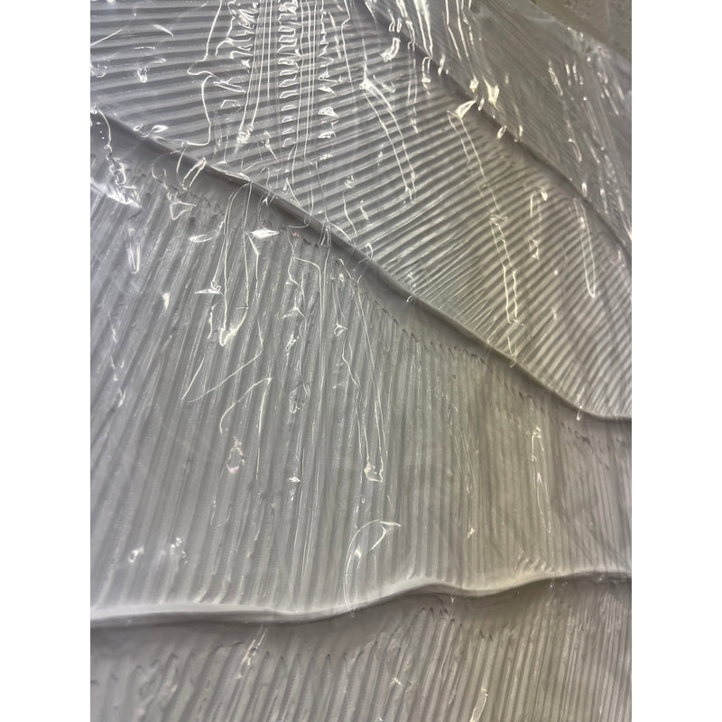 Eonzeum White Textured Wall Art Contemporary Hand Painted Abstract 24x36 inch