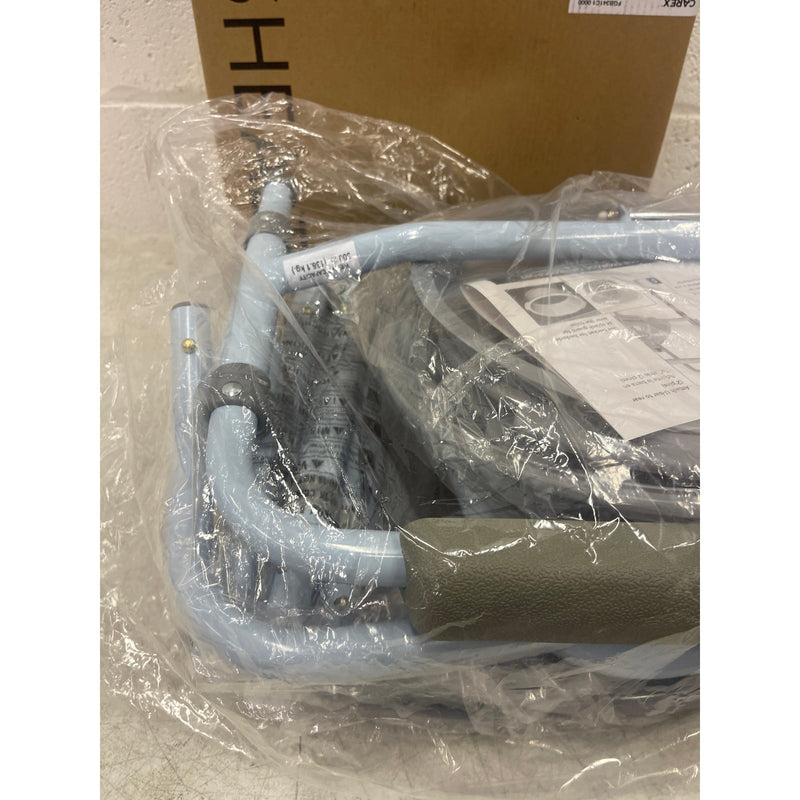 Carex 3-in-1 Folding Bedside Commode Raised Toilet Seat Portable Toilet 300 lbs