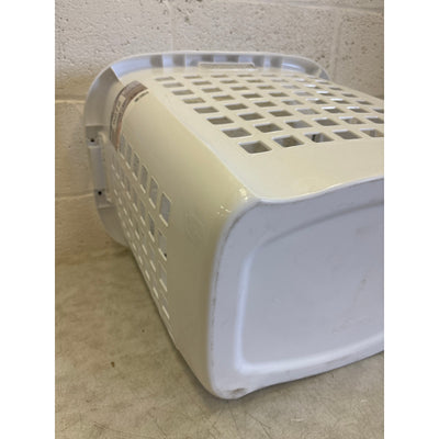 Sterilite White Plastic Laundry Basket w Handles 22.25"L x 17.38"W x 19.88"H