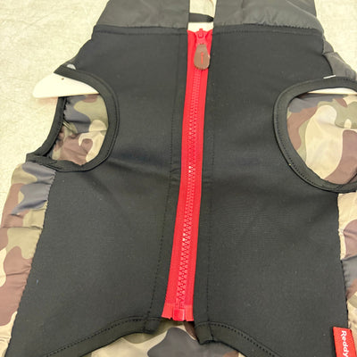 Dog Lightweight Reflective Puffer Vest Camouflage Navy, Reddy Size L For 17"-19"