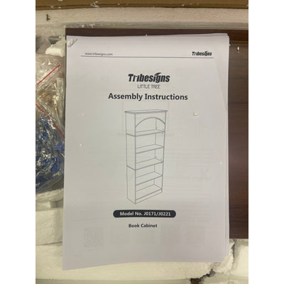 Tribesigns 5-Shelf Bookcase, 70.9" Tall Bookshelf with Storage Shelves White