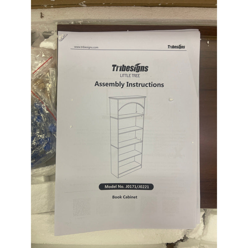 Tribesigns 5-Shelf Bookcase, 70.9" Tall Bookshelf with Storage Shelves White