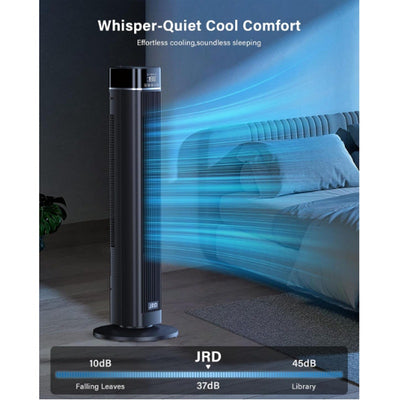 JRD Tower Fan 90° Oscillating Fans w Remote 40'' Quiet Cooling Fan w 3 Speeds