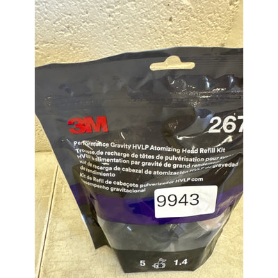 3M Performance Gravity HVLP Atomizing Head Refill Kit, Size 1.4, Spray Gun 26714