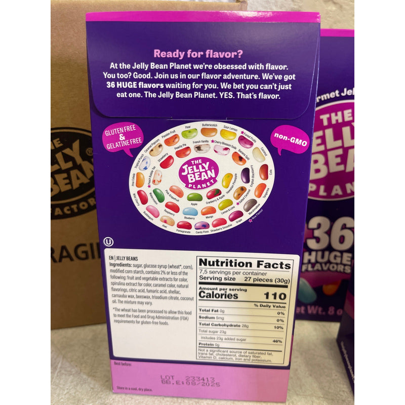 12 PACKS per Case The Jelly Bean Planet 36 Huge Flavors Box, Gourmet Jelly Beans