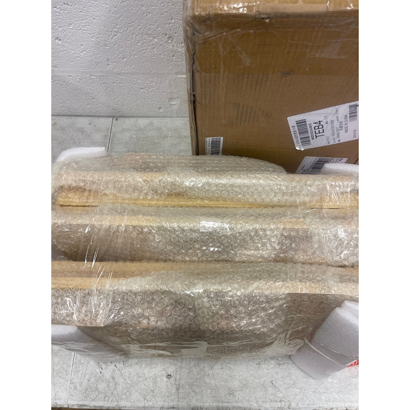 Paquete de 3 baúles apilables de madera maciza Unununu con tapa, 49 cm de ancho