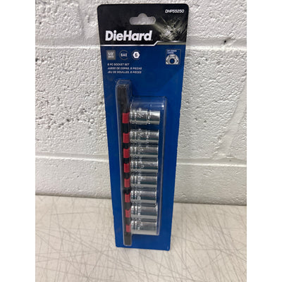 DieHard 1/2" Drive 6-Point Socket Set, SAE, 8-Piece, Hand Tools - DHP55250