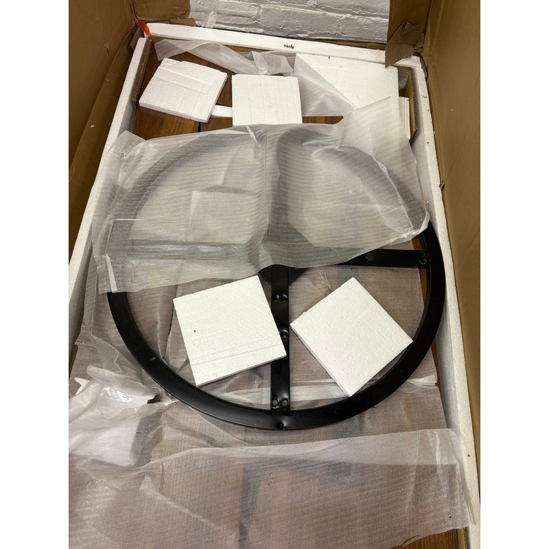 Tribesigns Round Dining Table, 47" Wooden Kitchen Table Dinner Table Brown, READ