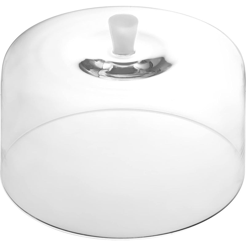 Barski Cake Dome Euorpean Quality Glass Large w Opal White Knob 11.5" Diameter