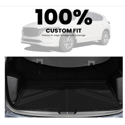 LASFIT Cargo Mat for Mazda CX5 2017-2025, CX 5 All Weather Trunk Mat - Black