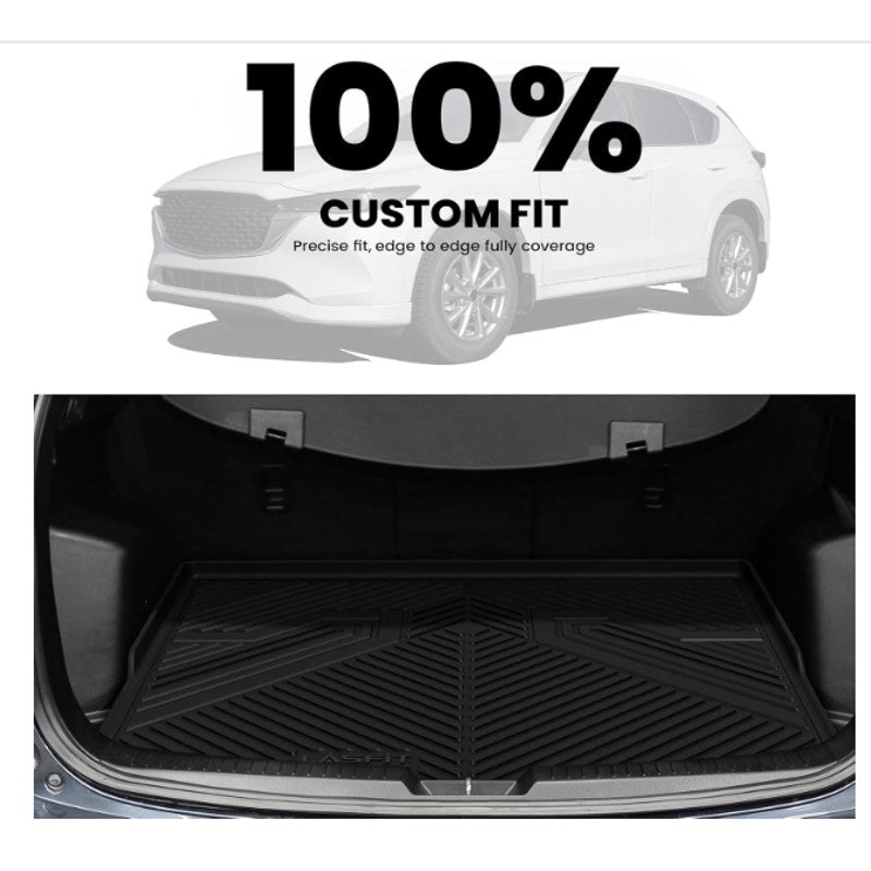 LASFIT Cargo Mat for Mazda CX5 2017-2025, CX 5 All Weather Trunk Mat - Black
