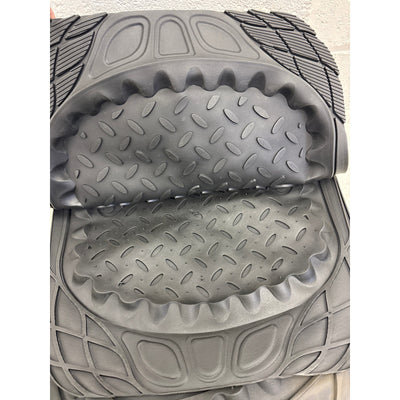 Autocraft Rubber Floor Mat Set 4 Pieces Fits Trucks, Black - ACFS4581B