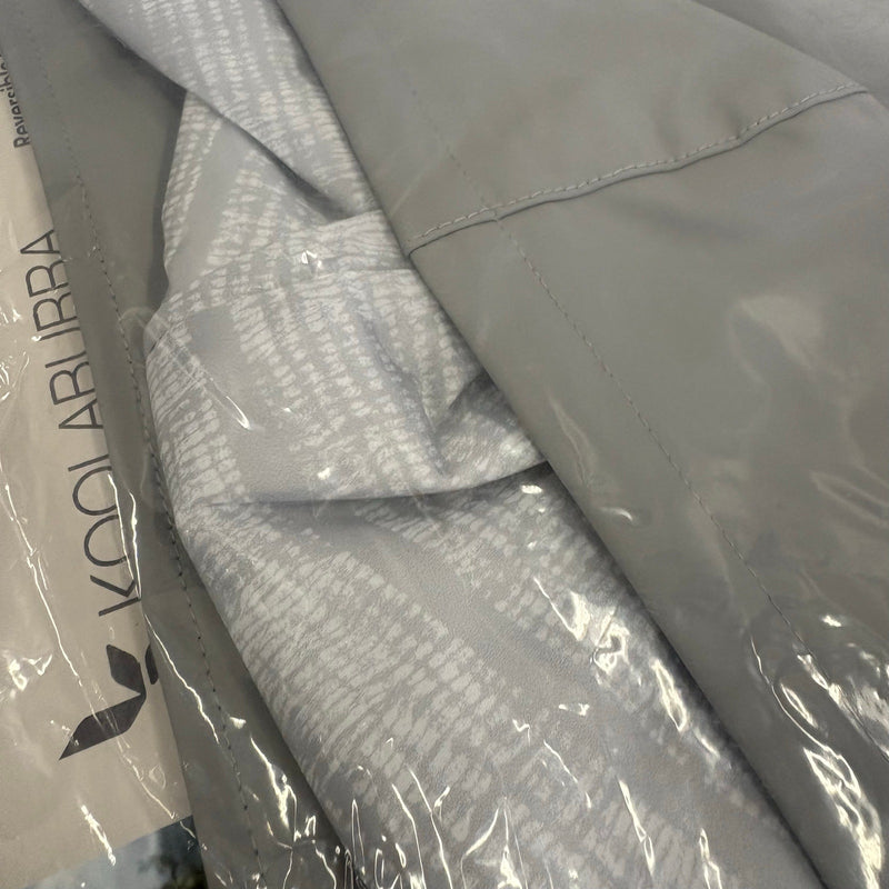 Koolaburra UGG Pet Reversible Raincoat Dog Hooded Jacket 20-21" Collar, Gray XL