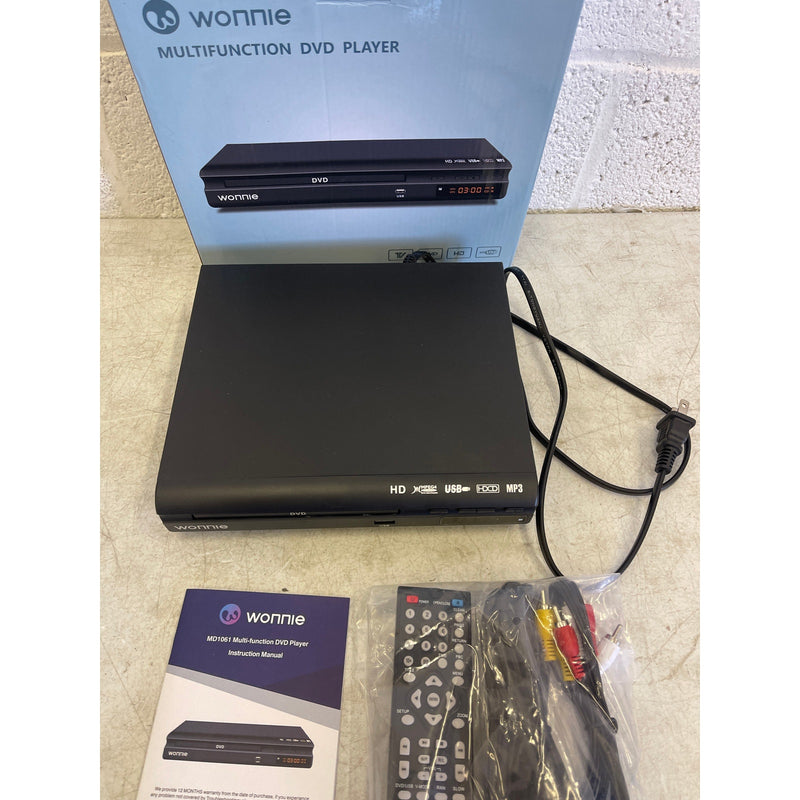 WONNIE HD DVD Player for TV, CD Players for Home with Remote Control, Black