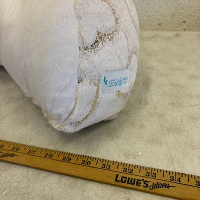 UGG Plush Backrest Pillow 32"W x 16"H Reading Pillow Soft - White w Heart Design