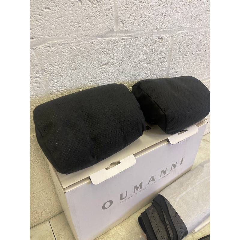 OUMANNI Seat Covers Universal Fit Breathable Suede 2 Front Seat/Headrest Black