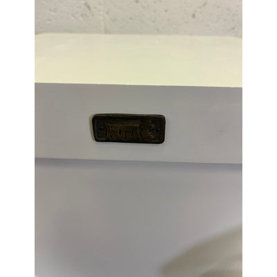 Novasolo Bedside Table w Shelves/ Drawer, Halifax Collection White 23 x 17 x 16"