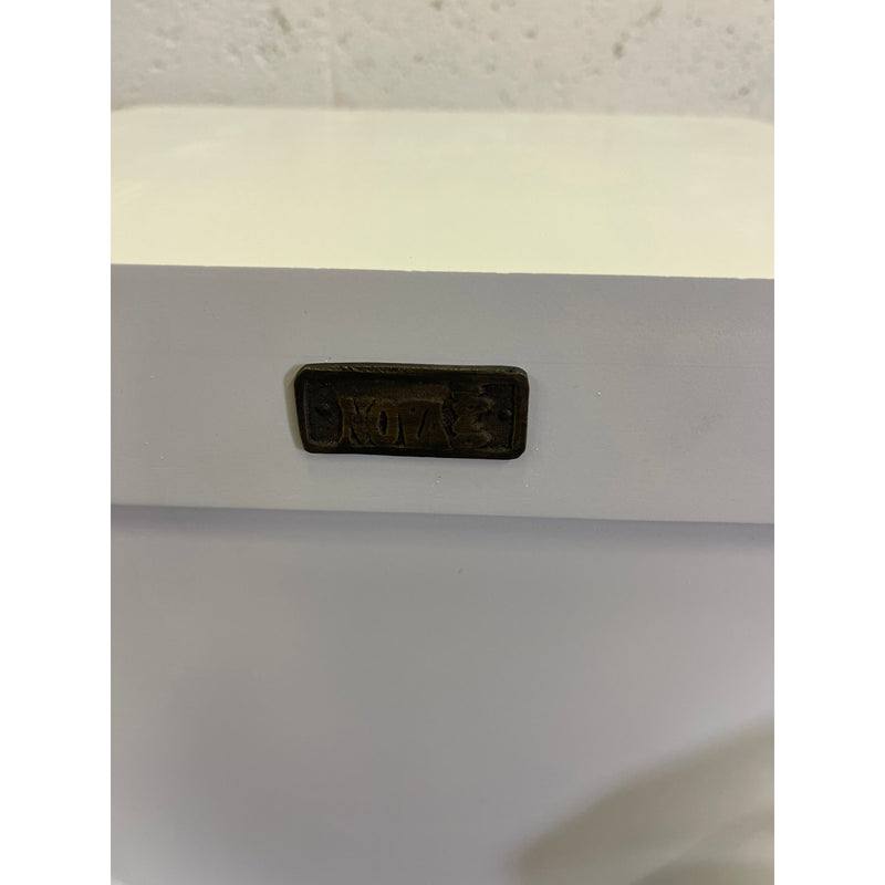 Novasolo Bedside Table w Shelves/ Drawer, Halifax Collection White 23 x 17 x 16"