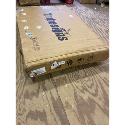 Tribesigns Rectangle Dining Table 78" x 28" Kitchen Table 6-8 People Tan/Black