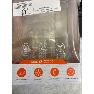 Sharper Image Drone Mach X Outdoor Video Streaming Camera 200 Ft Range - Black