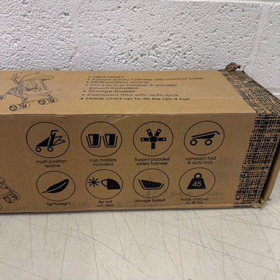 Ingenuity 3D Mini Convenience Stroller, Lightweight Compact Fold - Black & Gray