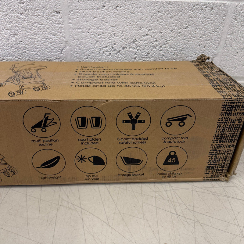 Ingenuity 3D Mini Convenience Stroller, Lightweight Compact Fold - Black & Gray