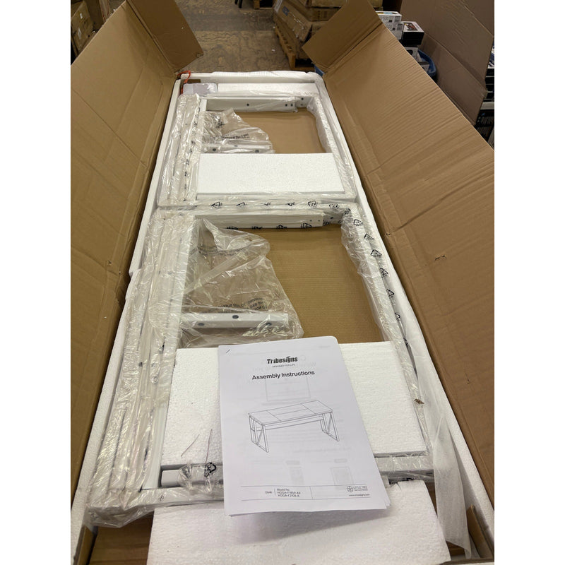 Tribesigns - 63" L-Shaped Executive Desk with Storage Shelves and File Cabinet